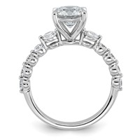14K White Gold 2.33ct Cert Rd Ctr Lab Grown Dia VS+ F+ Ring with Round Sides Comp view 2