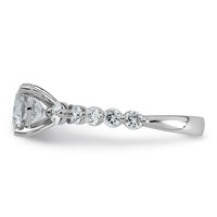 14K White Gold 2.33ct Cert Rd Ctr Lab Grown Dia VS+ F+ Ring with Round Sides Comp view 3