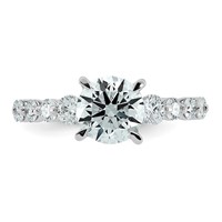 14K White Gold 2.33ct Cert Rd Ctr Lab Grown Dia VS+ F+ Ring with Round Sides Comp view 4