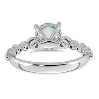 14K White Gold 2.33ct Cert Rd Ctr Lab Grown Dia VS+ F+ Ring with Round Sides Comp view 5