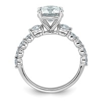 14K White Gold 2.75ct Cert Rd Ctr Lab Grown Dia VS+ F+ Ring with Round Sides Comp view 2