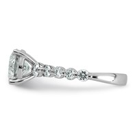 14K White Gold 2.75ct Cert Rd Ctr Lab Grown Dia VS+ F+ Ring with Round Sides Comp view 3