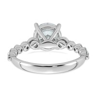 14K White Gold 2.75ct Cert Rd Ctr Lab Grown Dia VS+ F+ Ring with Round Sides Comp view 5