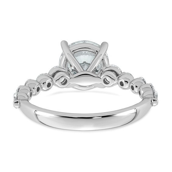 14kw 2 3/4ct Cert Rd Ctr Lab Grown Dia VS+ F+ w/ Round Sides Comp Ring