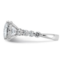 14K White Gold 5ct Certified Rd Ctr Lab Grown Dia VS+ F+ Ring with Round Sides Comp view 3