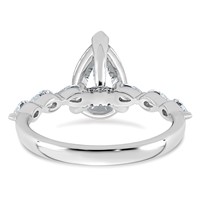 14K White Gold 2.62ct Cert Pear Ctr Lab Grown Dia VS+ F+ Ring with Pear Sides Comp view 3