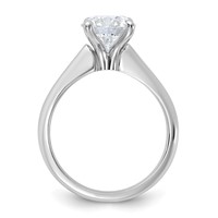 14K White Gold 2 Carat Certified Lab Grown Diamond VS+ F+ Round 8X Complete Solitaire Ring view 2