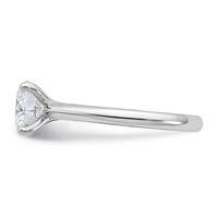 14K White Gold 2 Carat Certified Lab Grown Diamond VS+ F+ Round 8X Complete Solitaire Ring view 3