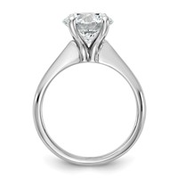 14K White Gold 3 Carat Certified Lab Grown Diamond VS+ F+ Round 8X Complete Solitaire Ring view 2