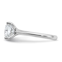 14K White Gold 3 Carat Certified Lab Grown Diamond VS+ F+ Round 8X Complete Solitaire Ring view 3