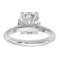 14K White Gold 3 Carat Certified Lab Grown Diamond VS+ F+ Round 8X Complete Solitaire Ring view 5
