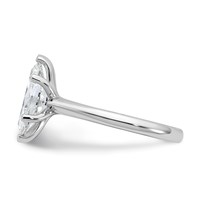 14K White Gold 2 Carat Certified Lab Grown Diamond VS+ F+ Marquise 8X Complete Solitaire Ring view 3