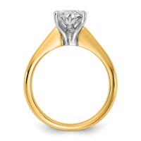 14K Two-tone 2 Carat Certified Lab Grown Diamond VS+ F+ Marquise 8X Complete Solitaire Ring view 2