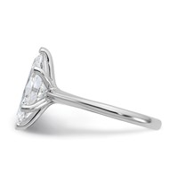 14K White Gold 3 Carat Certified Lab Grown Diamond VS+ F+ Marquise 8X Complete Solitaire Ring view 3