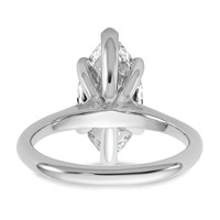 14K White Gold 3 Carat Certified Lab Grown Diamond VS+ F+ Marquise 8X Complete Solitaire Ring view 5