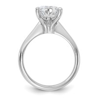 14K White Gold 4 Carat Certified Lab Grown Diamond VS+ F+ Marquise 8X Complete Solitaire Ring view 2