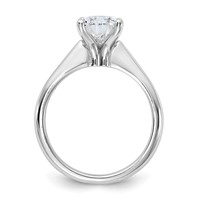 14K White Gold 2 Carat Certified Lab Grown Diamond VS+ F+ Pear 8X Complete Solitaire Ring view 2