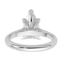 14K White Gold 2 Carat Certified Lab Grown Diamond VS+ F+ Pear 8X Complete Solitaire Ring view 5