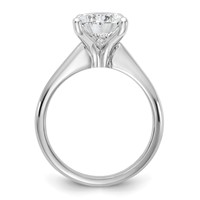 14K White Gold 3 Carat Certified Lab Grown Diamond VS+ F+ Pear 8X Complete Solitaire Ring view 2