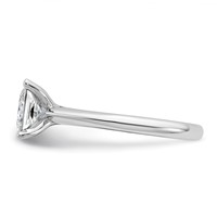 14K White Gold 2 Carat Certified Lab Grown Diamond VS+ F+ Princess 8X Complete Solitaire Ring view 3