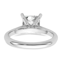 14K White Gold 2 Carat Certified Lab Grown Diamond VS+ F+ Princess 8X Complete Solitaire Ring view 5