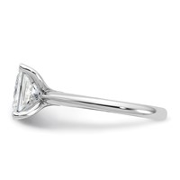 14K White Gold 3 Carat Certified Lab Grown Diamond VS+ F+ Princess 8X Complete Solitaire Ring view 3