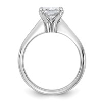 14K White Gold 2 Carat Certified Lab Grown Diamond VS+ F+ Radiant 8X Complete Solitaire Ring view 2