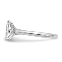 14K White Gold 2 Carat Certified Lab Grown Diamond VS+ F+ Radiant 8X Complete Solitaire Ring view 3
