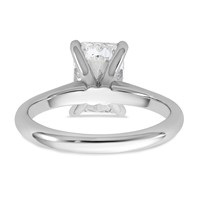 14K White Gold 2 Carat Certified Lab Grown Diamond VS+ F+ Radiant 8X Complete Solitaire Ring view 5