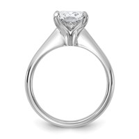 14K White Gold 3 Carat Certified Lab Grown Diamond VS+ F+ Radiant 8X Complete Solitaire Ring view 2