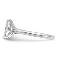 14K White Gold 3 Carat Certified Lab Grown Diamond VS+ F+ Radiant 8X Complete Solitaire Ring view 3