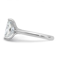 14K White Gold 4 Carat Certified Lab Grown Diamond VS+ F+ Radiant 8X Complete Solitaire Ring view 3