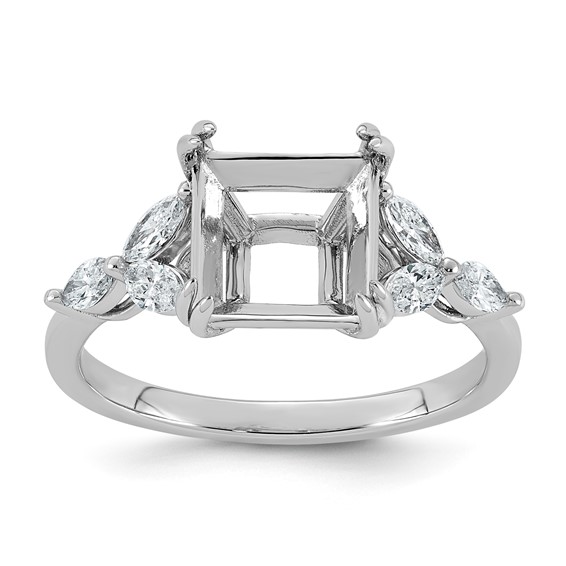 14kw 3/8ct Lab Grown Dia  VS+ F+ Semi-mount Ring