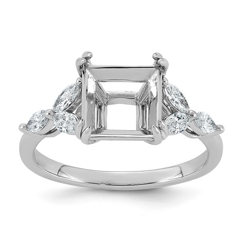 14K White Gold 0.38ct Lab Grown Dia VS+ F+ Semi-mount Ring