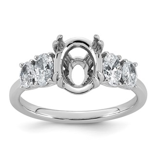 14kw 3/4ct Lab Grown Dia  VS+ F+ Semi-mount Ring