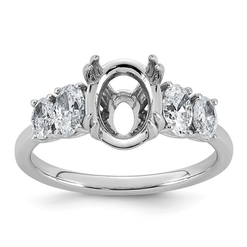 14K White Gold 0.75ct Lab Grown Dia VS+ F+ Semi-mount Ring