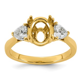 14ky 5/8ct Lab Grown Dia  VS+ F+ Semi-mount Ring