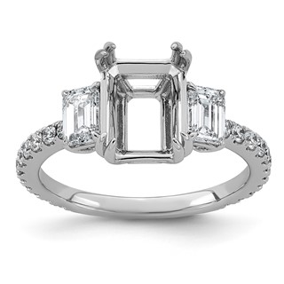 14kw 1 1/6ct Lab Grown Dia  VS+ F+ Semi-mount Ring