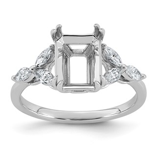 14kw 3/8ct Lab Grown Dia  VS+ F+ Semi-mount Ring