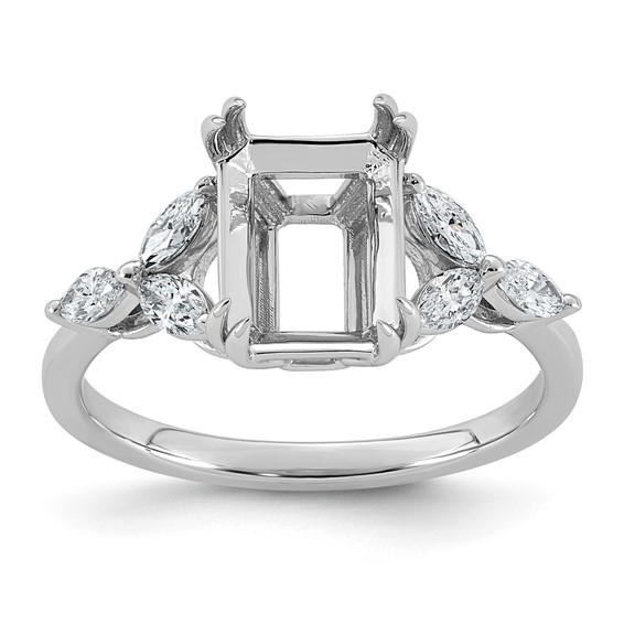 14kw 3/8ct Lab Grown Dia  VS+ F+ Semi-mount Ring