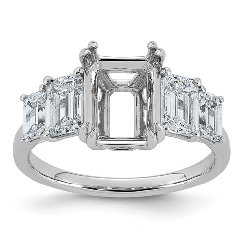 14K White Gold 1.88ct Lab Grown Dia VS+ F+ Semi-mount Ring