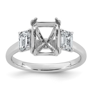 14kw 3/4ct Lab Grown Dia  VS+ F+ Semi-mount Ring