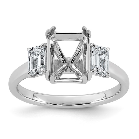 14kw 3/4ct Lab Grown Dia  VS+ F+ Semi-mount Ring