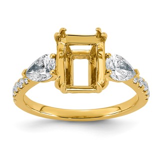 14ky 1ct Lab Grown Dia VS+ F+ Semi-mount Ring