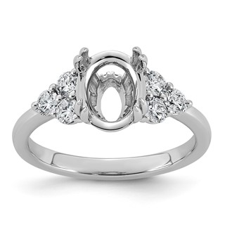 14kw 1ct Lab Grown Dia VS+ F+ Hidden Halo Semi-mount Ring