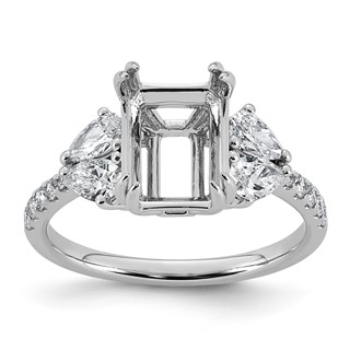 14kw 3/4ct Lab Grown Dia VS+ F+ Semi-mount Ring