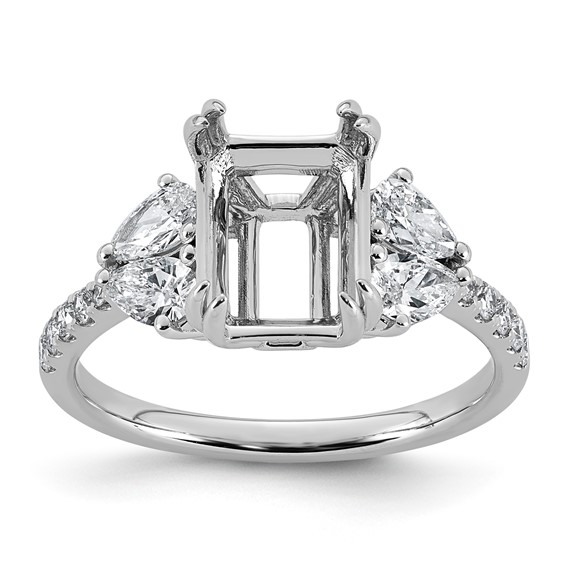 14kw 3/4ct Lab Grown Dia VS+ F+ Semi-mount Ring