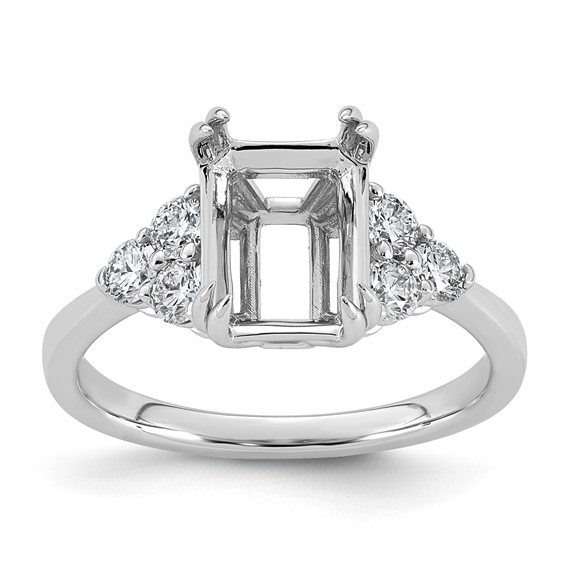 14kw 1/2ct Lab Grown Dia VS+ F+ Semi-mount Ring