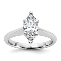 14K White Gold 1.50 Carat Certified Lab Grown Diamond VS+ F+ Marquise 8X Complete Solitaire Ring view 1