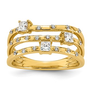 14ky 1/2ct Lab Grown Dia VS+ F+ Comp Fashion Ring